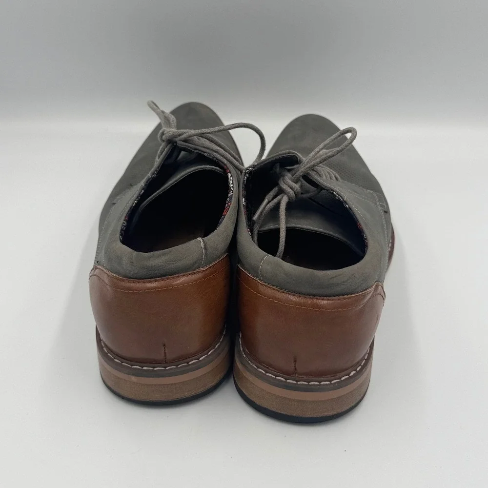 Steve Madden Grey Perforated Oxford Dress Shoes Size 10 NO BOX